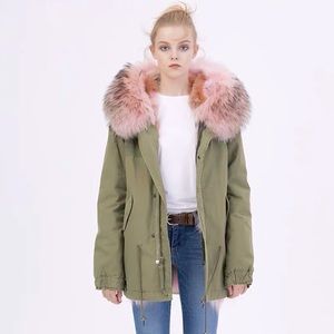 Super warm-Coyotes fur short parka